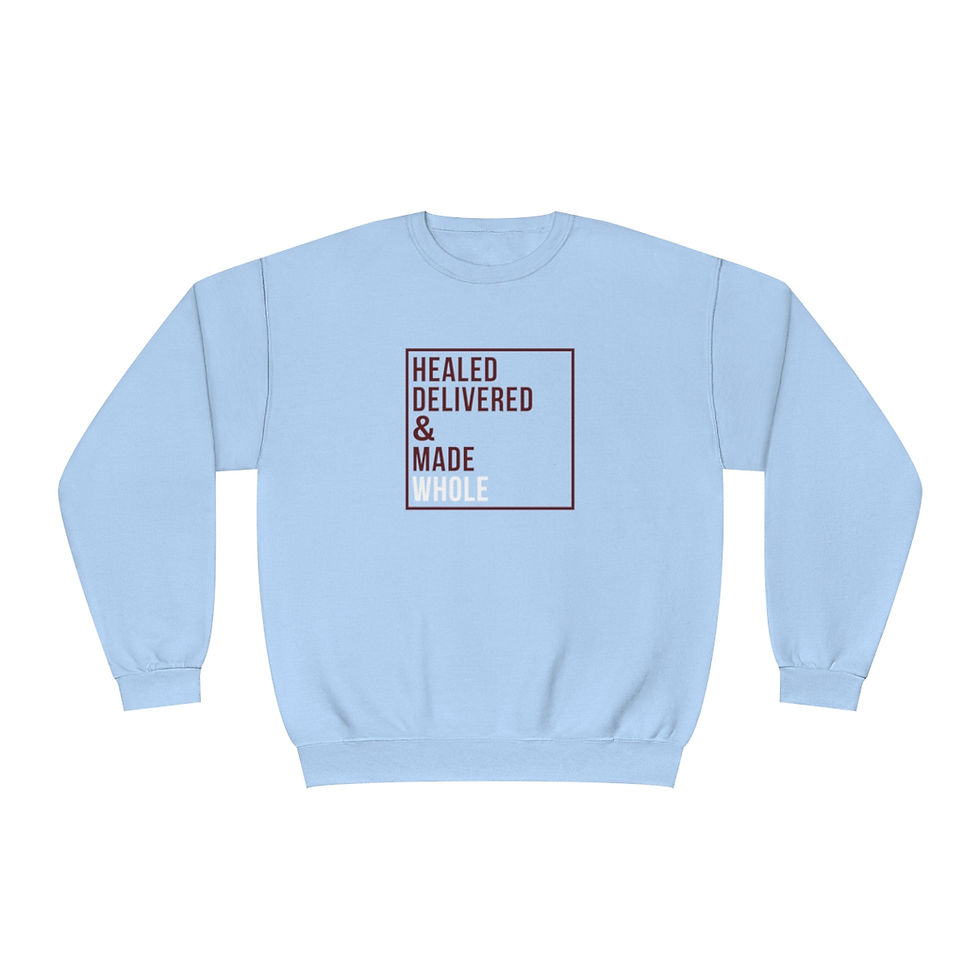 Thumbnail: Unisex Healed Delivered & Made Whole Sweatshirt - 6 Colors