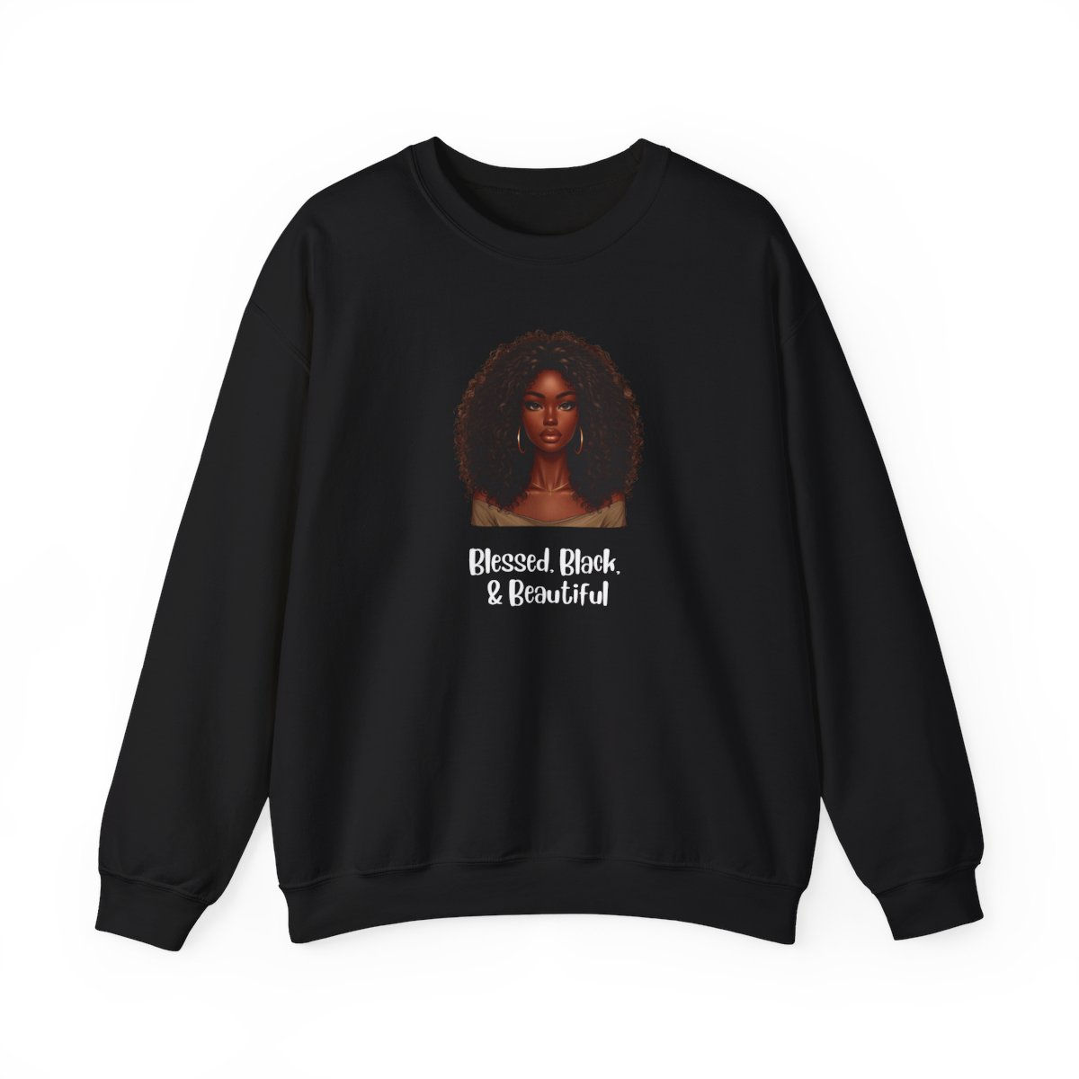 Women's Blessed, Black, & Beautiful Sweatshirt