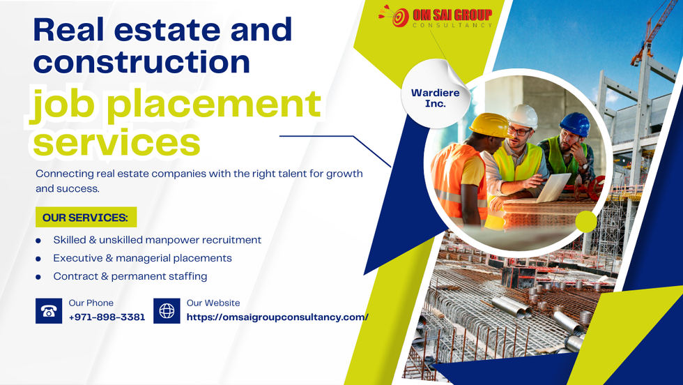 Real estate and construction job placement services