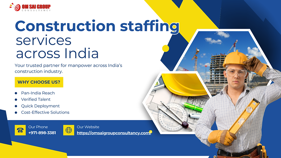 Construction staffing services across India