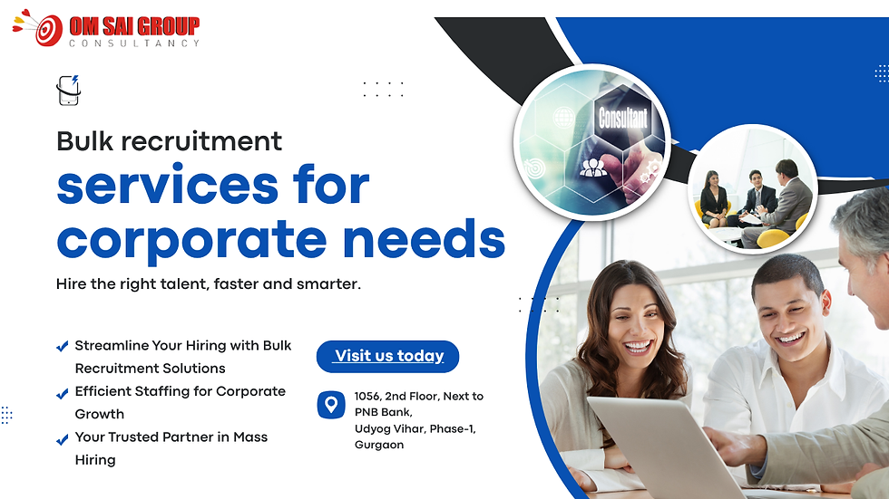 Bulk recruitment services for corporate needs