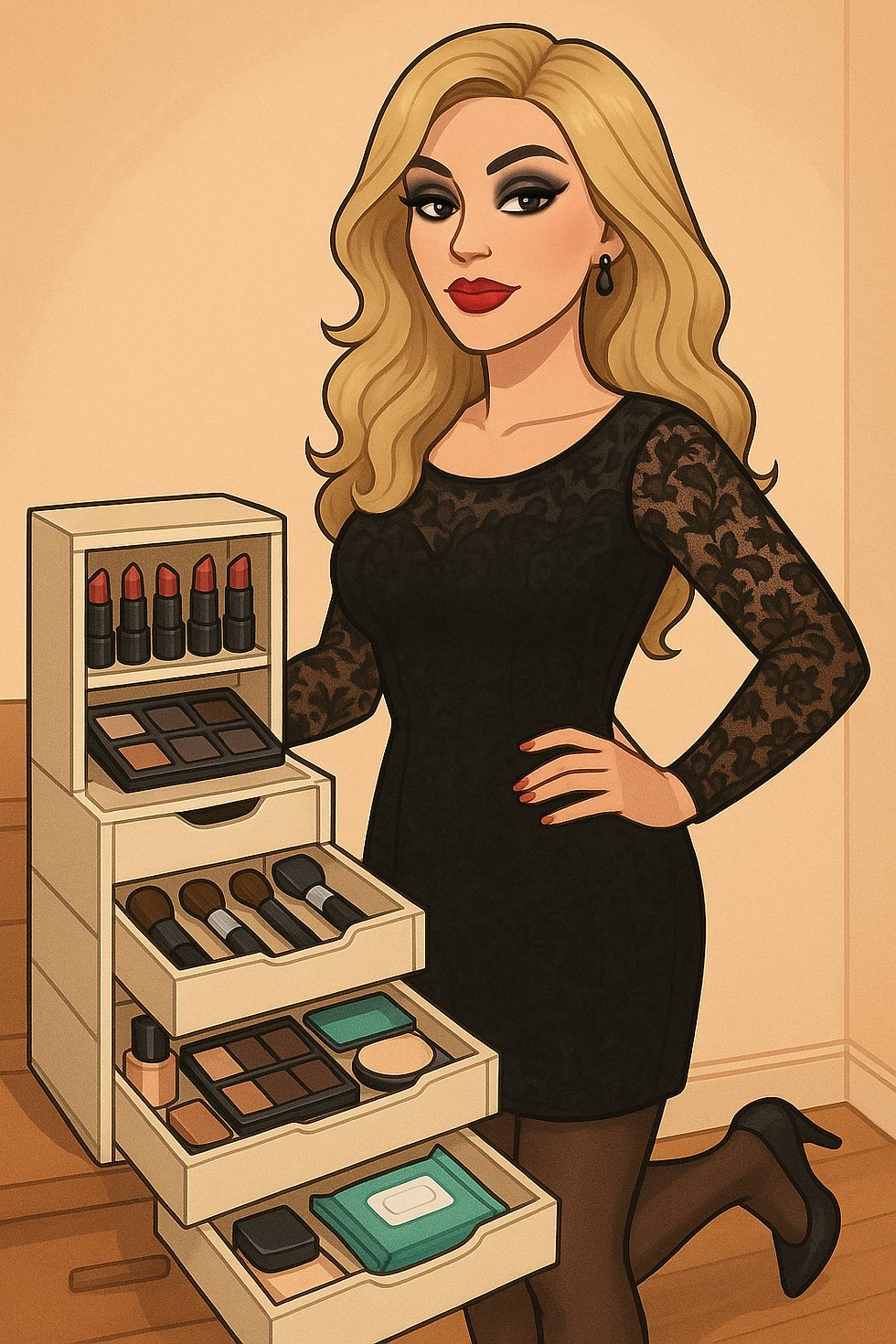 My perfectly arranged makeup draws lol
