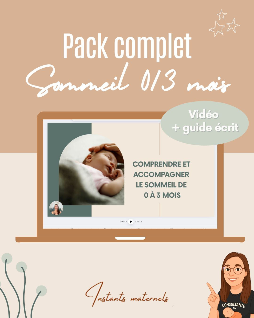 Le pack indispensable des jeunes parents – Sommeil 0/3 mois + Guide synthétique