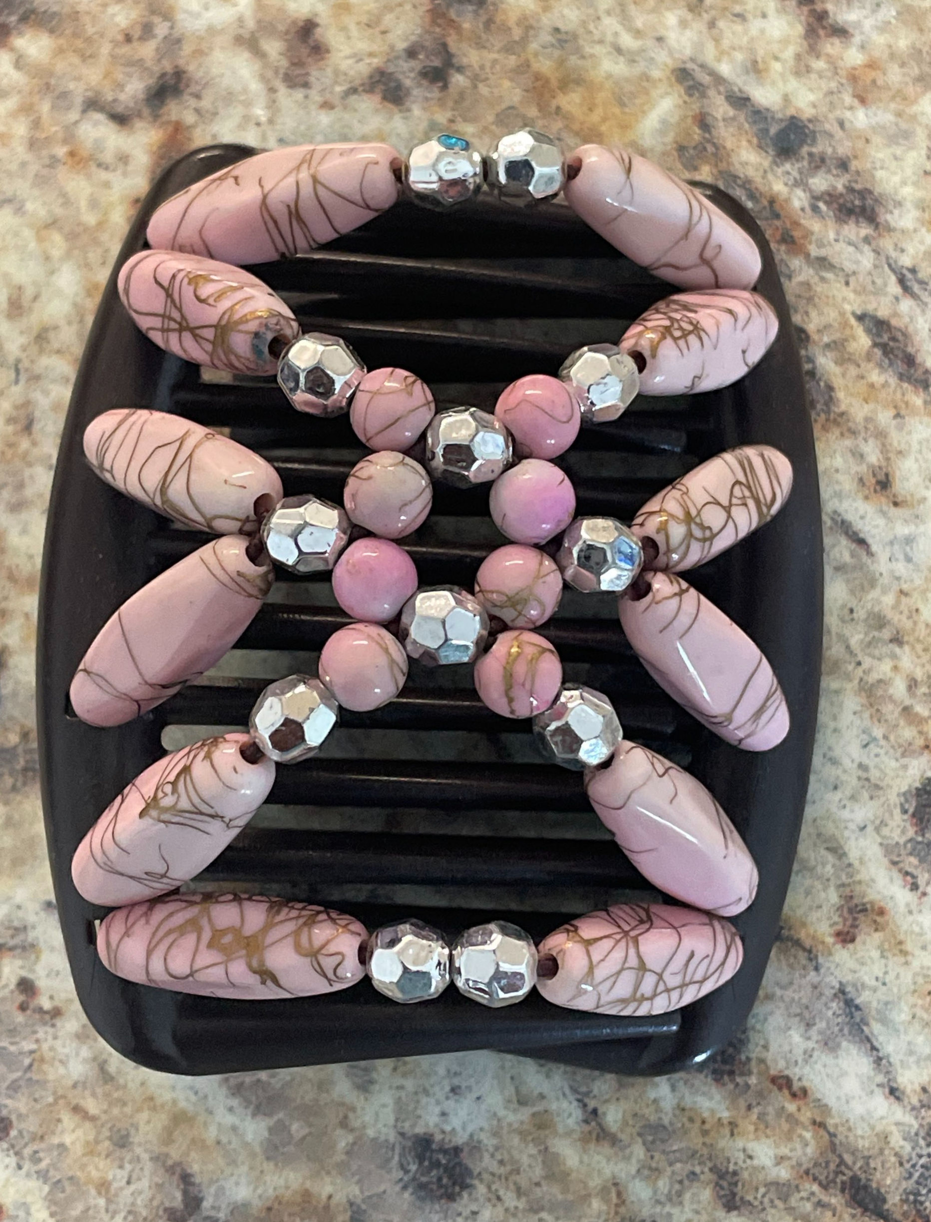 Salvadore Pink Silver Small Brown -Suitable for Fine or Short Hair