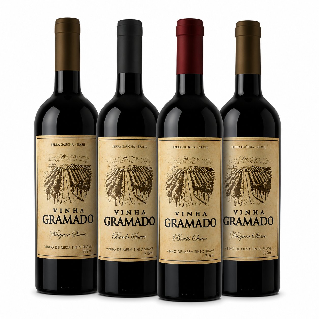 Kit 4 vinhos Vinha Gramado