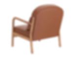 Thumbnail: Fani Accent Chair, Faux Leather in Saddle and Walnut