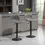 Thumbnail: Bar Stools Set of 2, Swivel Counter Height Bar Stools - Grey
