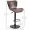 Thumbnail: Swivel Barstools Set of 2 - Brown & Black