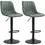 Thumbnail: Barstools Set of 2 with Leathaire Upholstery - Green