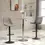 Thumbnail: Barstools Set of 2  Leathaire Upholstered - Light Grey