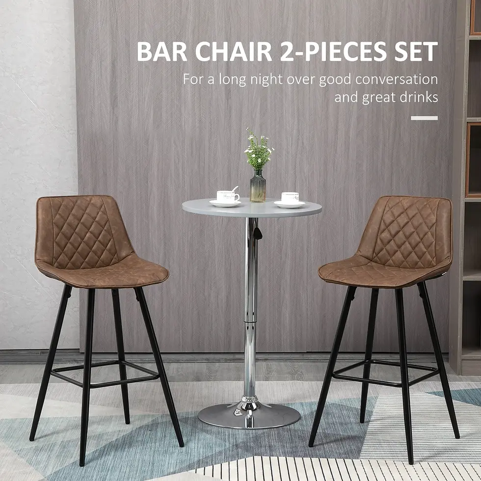 Thumbnail: Counter Height Bar Chairs, 27.75" Kitchen Stools with Metal Legs
