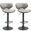 Thumbnail: Barstools Set of 2 Leathaire Upholstered - Taupe Grey