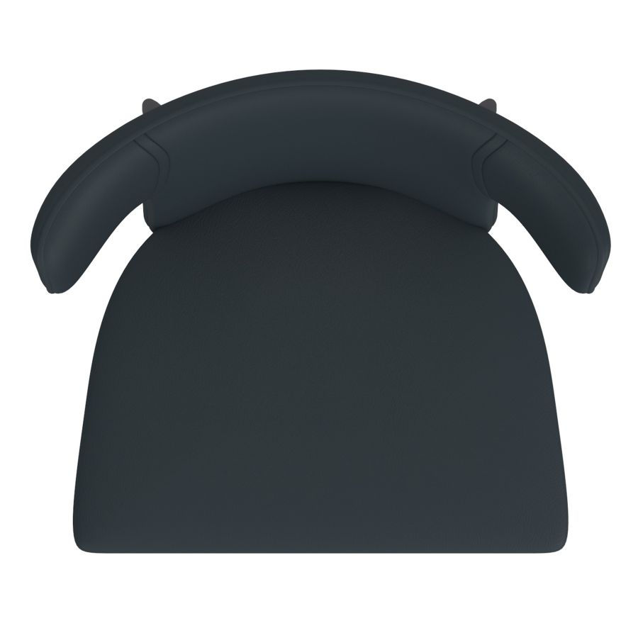 Thumbnail: Olis Dining Chair, set of 2, in Black Faux Leather and Black