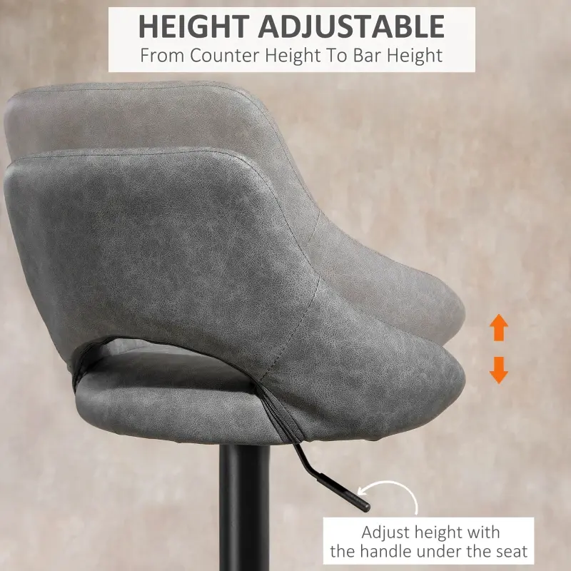 Thumbnail: Swivel Counter Height Barstools with Adjustable Height