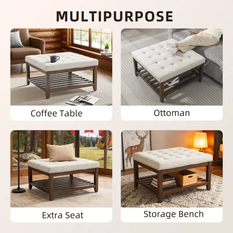 Thumbnail: Ottoman Coffee Table in Beige