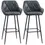 Thumbnail: Bar Chairs with Footrest, 30" - Black