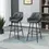 Thumbnail: Bar Chairs with Footrest, 30" - Black