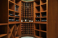 Cherry Curved Wine Cellar