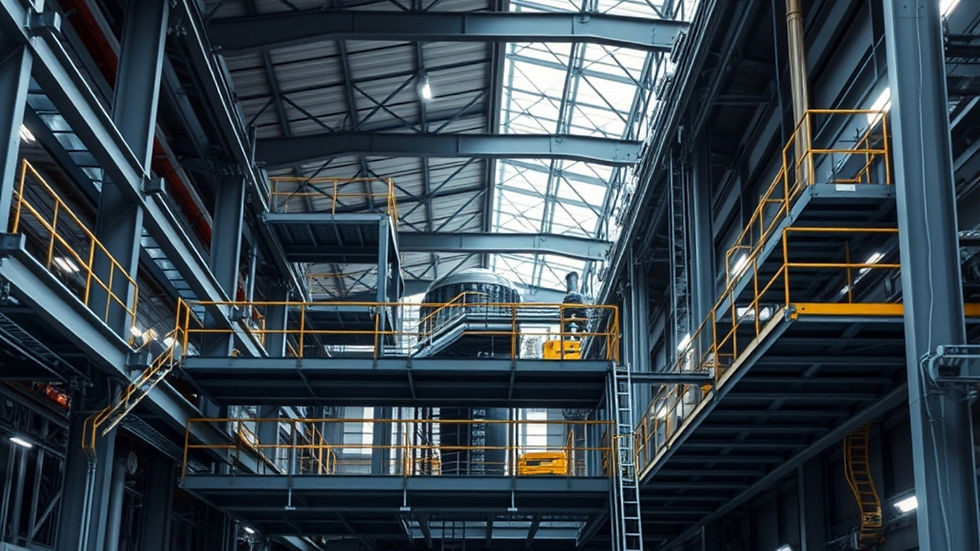 Create a premium corporate hero section for a commercial fabrication company serving indus