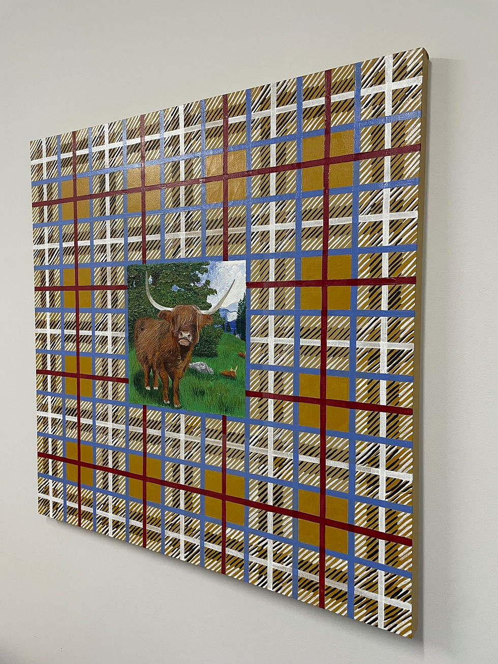 Thumbnail: Highland Cows on Thompson camel Tartan