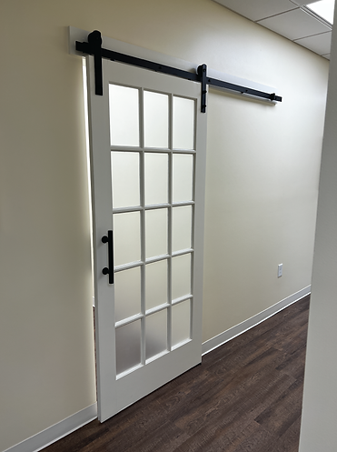 Frosted window decals for privacy in your office and store.