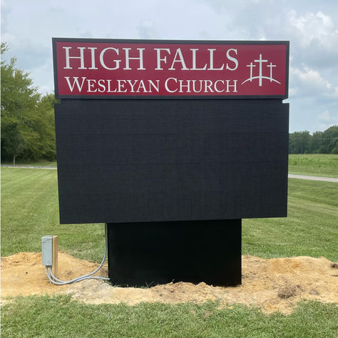 High Falls Wesleyan Church Digital LED Sign 