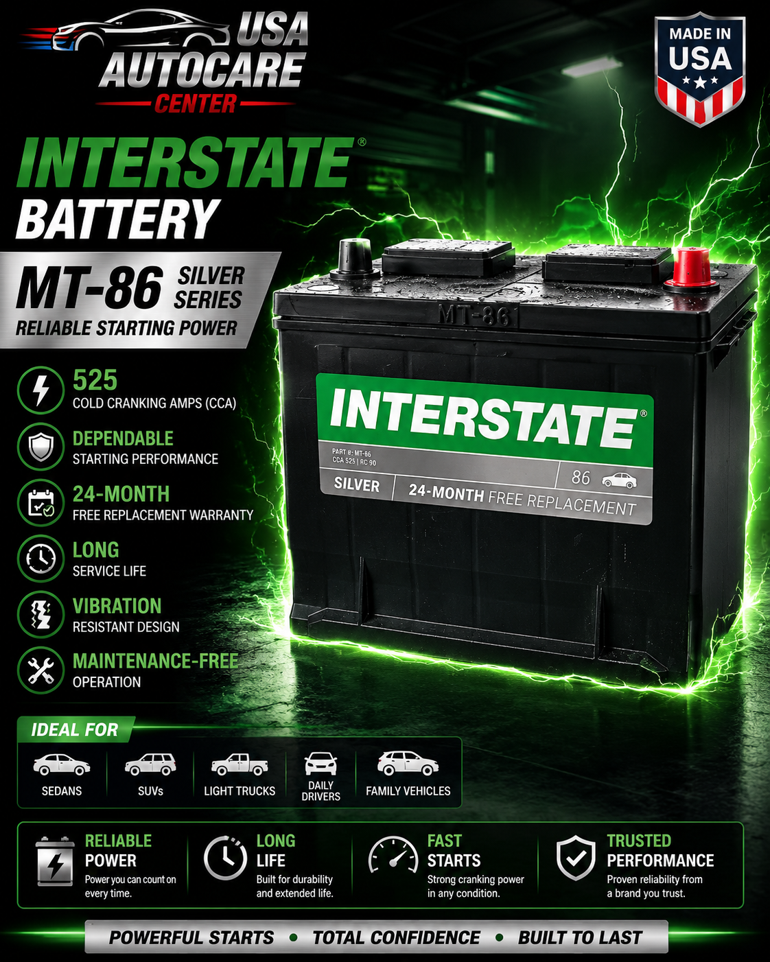 Interstate MT-86 Silver Automotive Battery