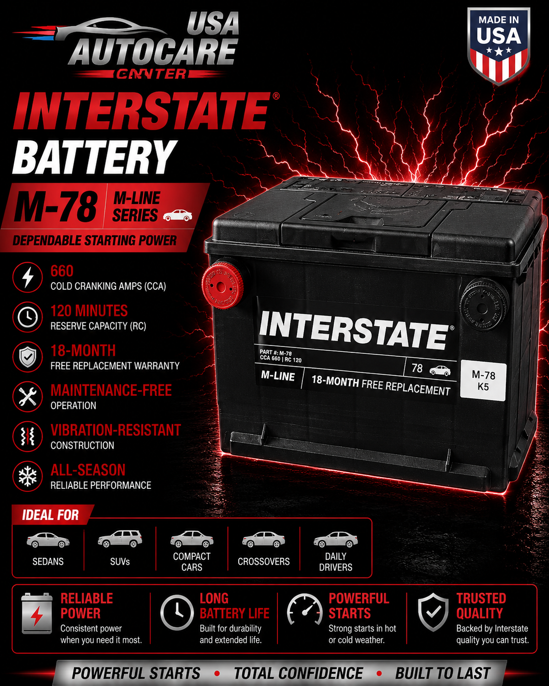 Interstate M-78 Automotive Battery