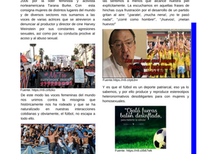 Por un fútbol sin machismo, misoginia.
