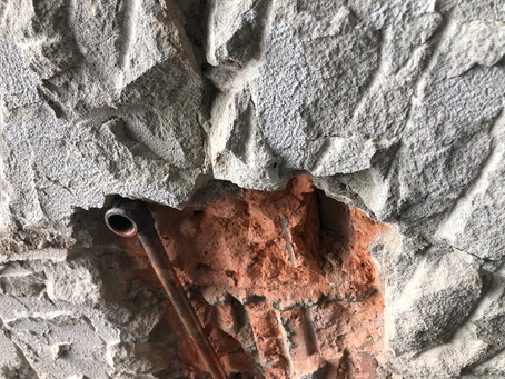 Hack wall to relay conceal piping for shower
