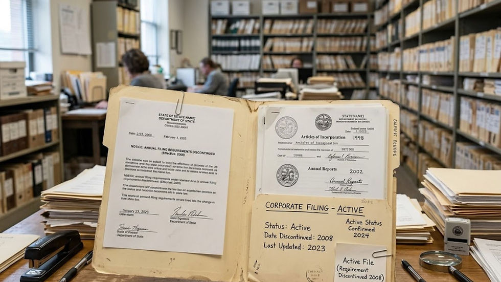 Reason 5: The Filing Stayed Active After the State Stopped Requiring It