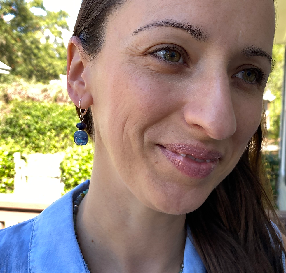 Thumbnail: Kyanite Lapis Earrings