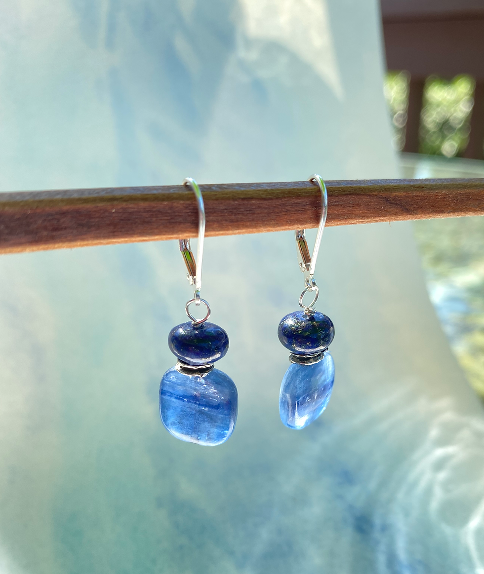 Thumbnail: Kyanite Lapis Earrings