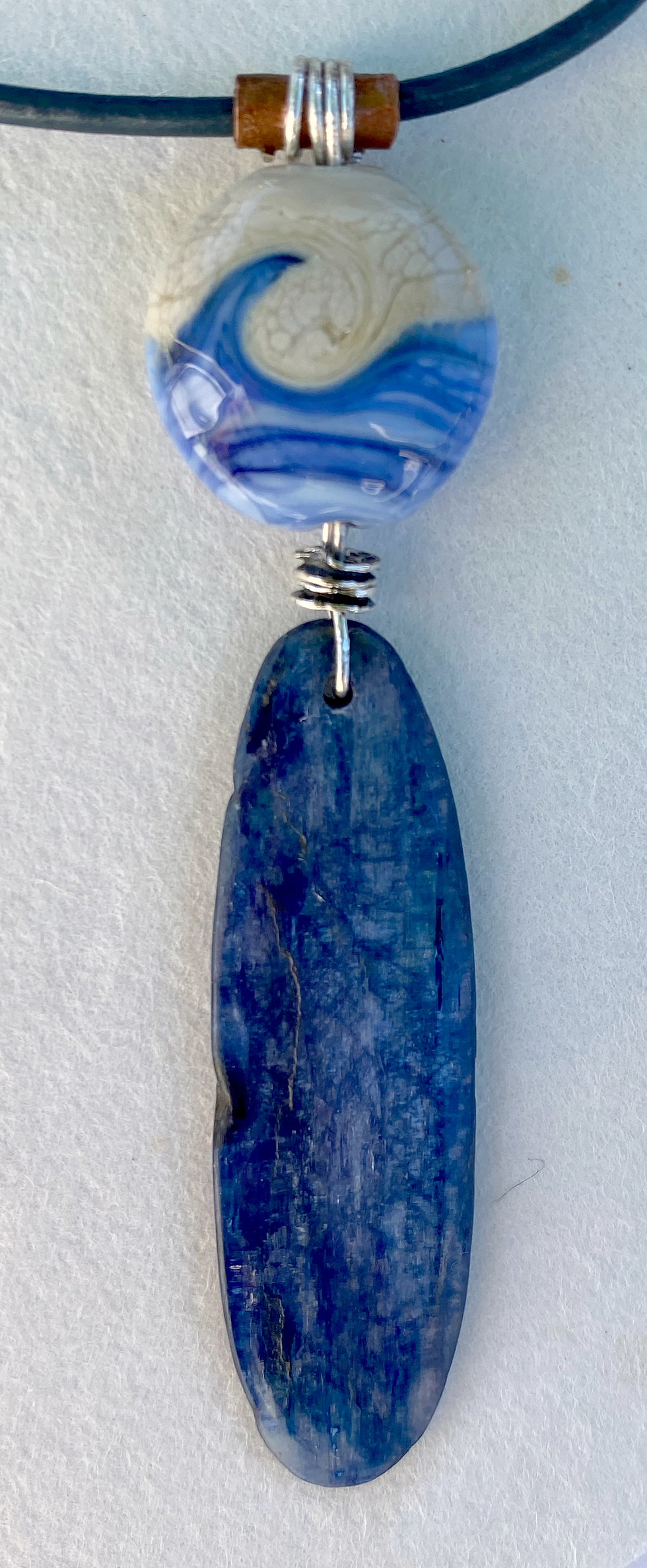 Thumbnail: Blue Wave Kyanite Necklace