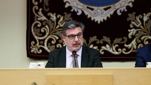 El concejal presidente del distrito de Barajas, Juan Peña, en una foto de archivo
