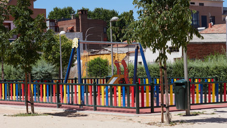 Un parque del distrito de Barajas, en una foto de archivo