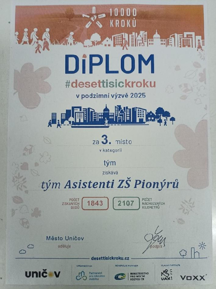 KROKOVÁ VÝZVA SPLNĚNA