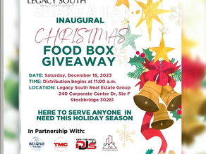 Dec 16th. Food Box Giveaway.  Stockbridge. GA