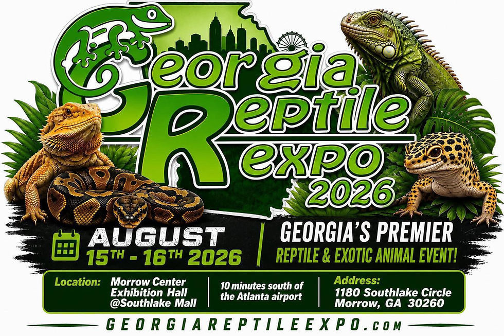 Georgia Reptile Expo 2026 Coming to Morrow Center Exhibition Hall August 15–16