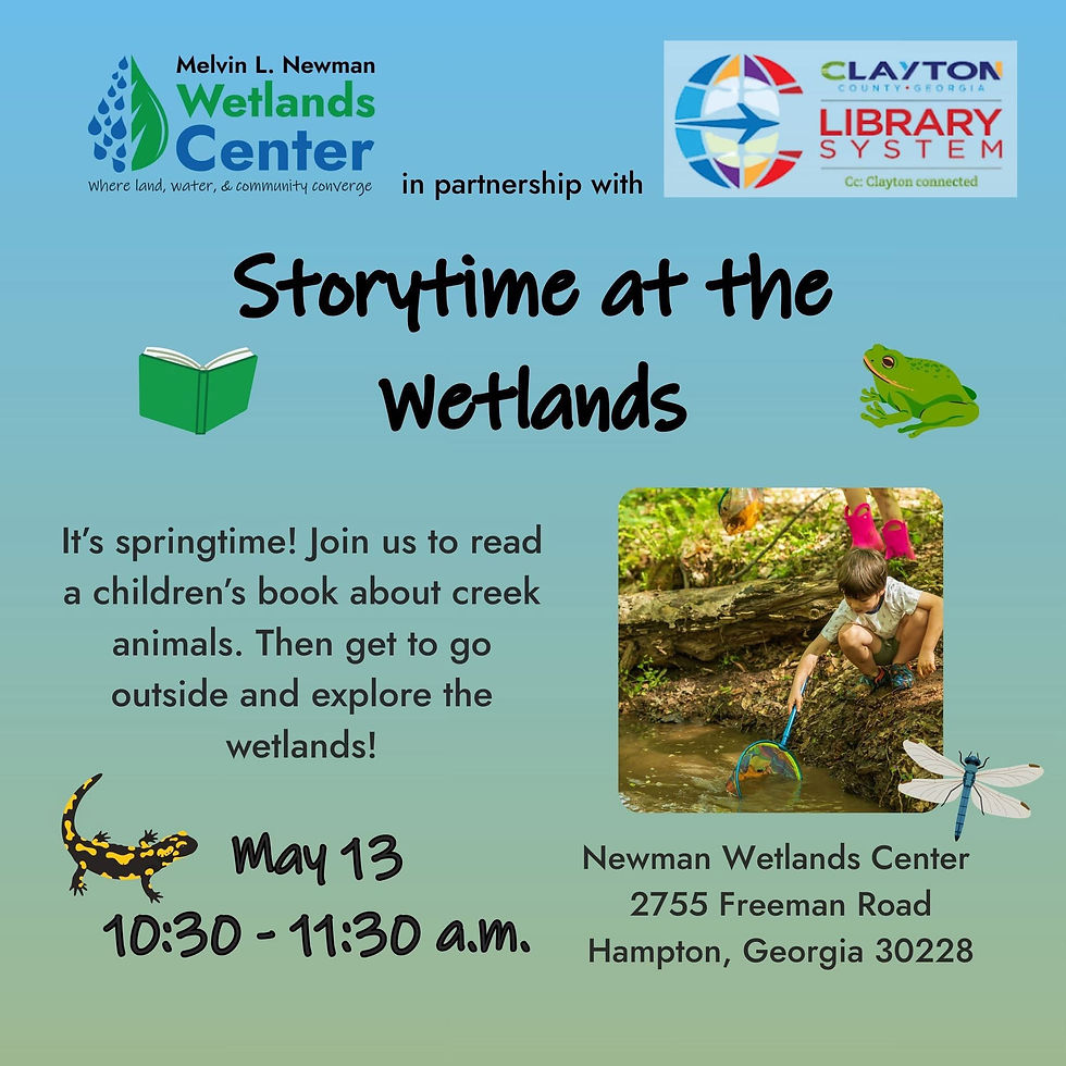 Storytime at the Wetlands Returns to Clayton County With Springtime Fun for Families