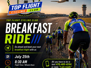 Top Flight Cycling Club Breakfast Ride on July 25