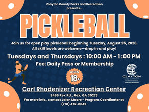 Open Play Pickleball Begins at Carl Rhodenizer Recreation Center