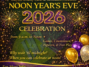 Noon Year’s Eve 2026 Celebration at South Clayton Recreation Center