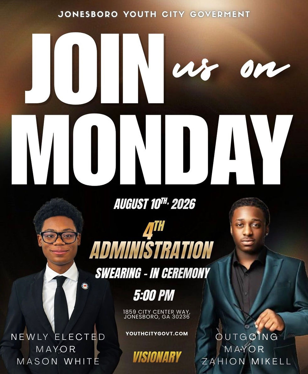 Jonesboro Youth City Government to Hold 4th Administration Swearing-In Ceremony August 10