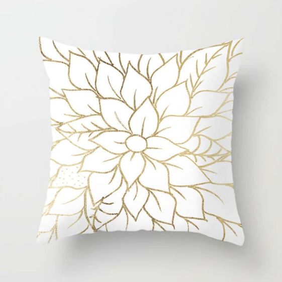 Golden Elegance Cushion Cover