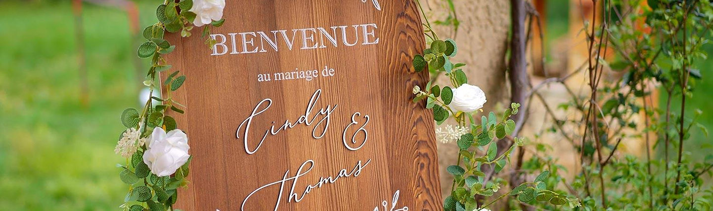 Panneau de Bienvenue Mariage Dealers de Saveurs