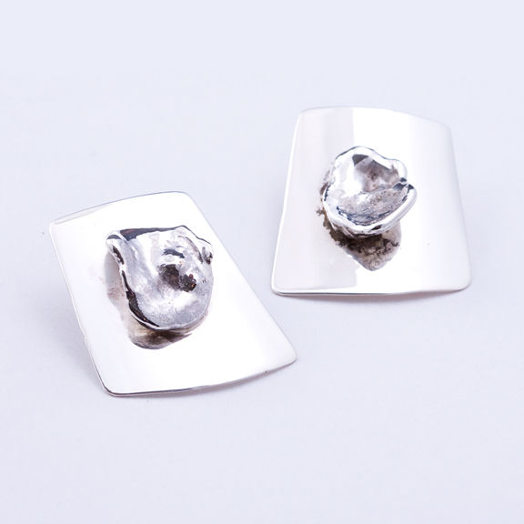 Thumbnail: Sterling CD Nugget Necklace/ Earrings