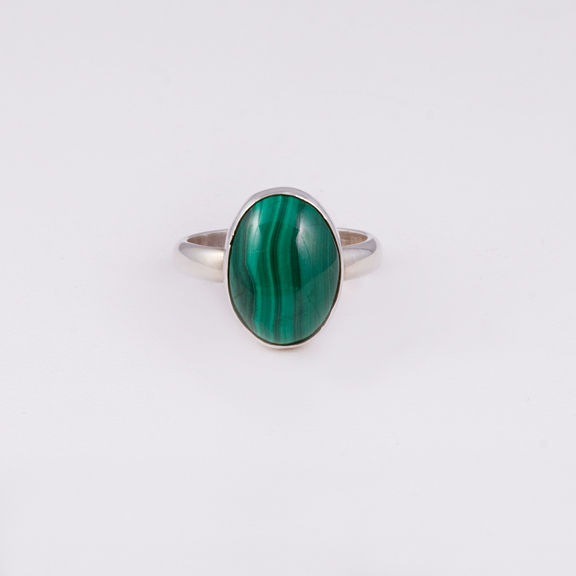 Thumbnail: Sterling Silver Carlos Diaz Malachite Ring RG-0175