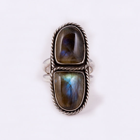 Thumbnail: Sterling Carlos Diaz Labadorite Ring RG-0204