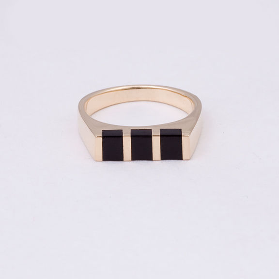 Thumbnail: 14k Black Coral Ring GD-0152